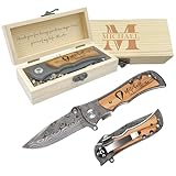 Personalized Laser Engraved Pocket Knife Gifts for Men, Custom Engraved Folding Knife for Him, Christmas Birthday Wedding Day Father's Day Anniversary Presents for Men, Dad, Grandpa, Groomsmen