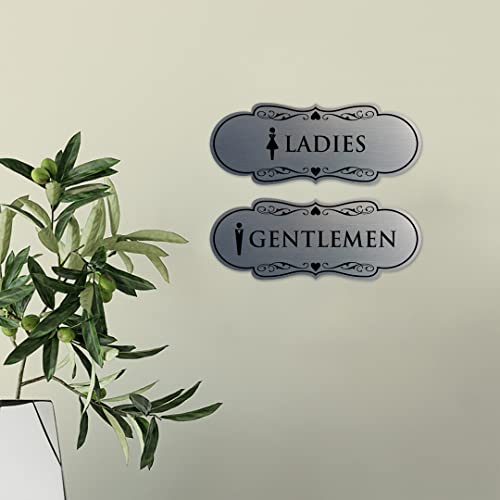 Panneaux de toilettes visibles Blanc M Lot de 2 pour éviter les confusions WC