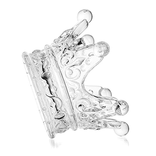 Glasseam Tealight Candle Holder Set Of 24, Clear Crown Crystal Glass Candle Holders In Bulk, Vintage Small Tea Lights Votive Holders For Dining Table Centerpiece Wedding Christmas Decorations #TOP7