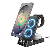 Stazione di ricarica per Samsung, supporto di ricarica 3 in 1 per Samsung Galaxy S26 Ultra/S24 Ultra/S23/S22/Note 20/Z Flip 7/Fold 6, caricatore per Galaxy Watch Ultra/8/7/6, Galaxy Buds 3/2