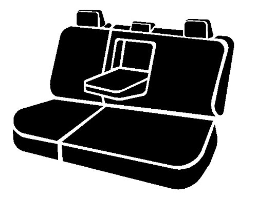 Fia Sp82-81 Black Custom Fit Rear Seat Cover Split Seat 60/40 - Poly-Cotton, (Black) #TOP2