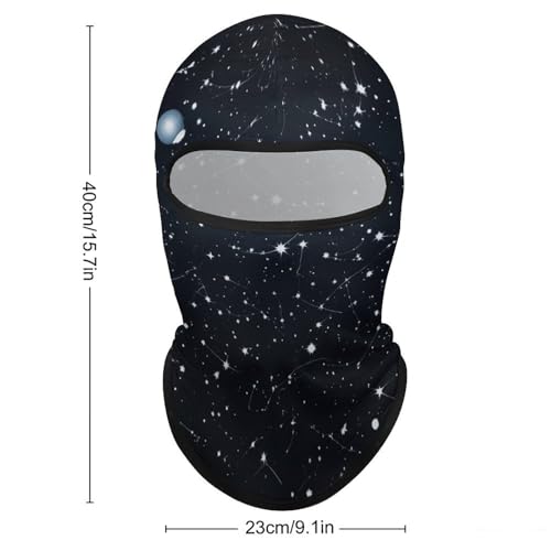 Balaclava Constellations para hombre y mujer, máscara facial con protección solar, transpirable, cubre toda la cabeza para senderismo, ciclismo, correr y conducir miniatura 2