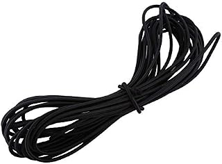 FTVOGUE 10Meters Strong Elastic Bungee Rope Shock Cord Tie Down Elastic Cord String for DIY Craft Jewelry Making Locking Securing(Black)