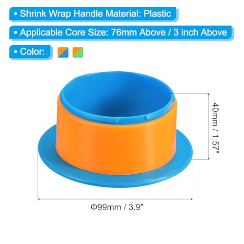 PATIKIL 4 Zoll Schrumpffolien Griff 4 Stück Stretchfolien Dispenser Stretchfolien Dispenser Kunststoff Hand Für 76mm Und Größere Kerne Möbelverpackung Umzugspackung Blau/Grün