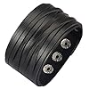 GelConnie Punk Leather Bracelet Cuff Bangle Multi Straps Wristband Adjustable Wrap Bracelets for Men, Women LPB2221-1 #1