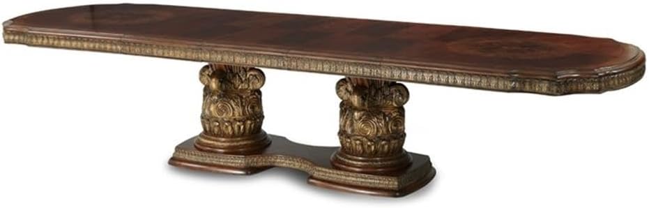 Michael Amini Villa Valencia Rectangular Wood Dining Table - Classic Chestnut