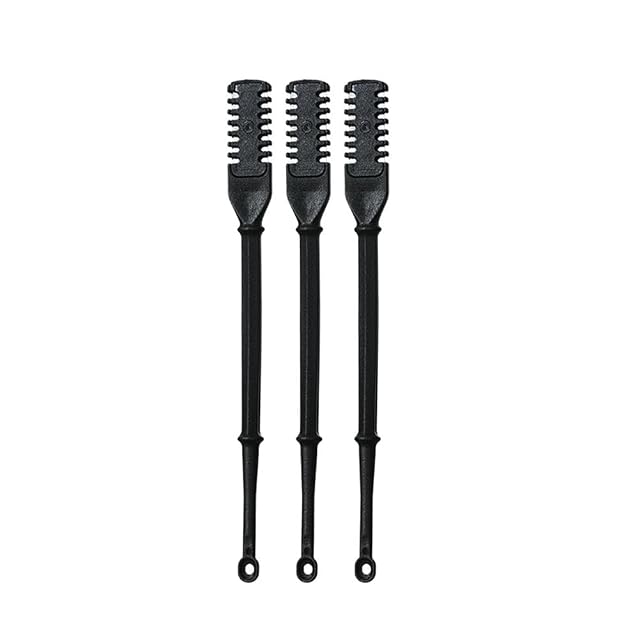 3PCS 2 in1 Nose Hair Knife 360 Degree Rotation Shaving with Double Sided Comb Nostril Cleaner Facial Hair