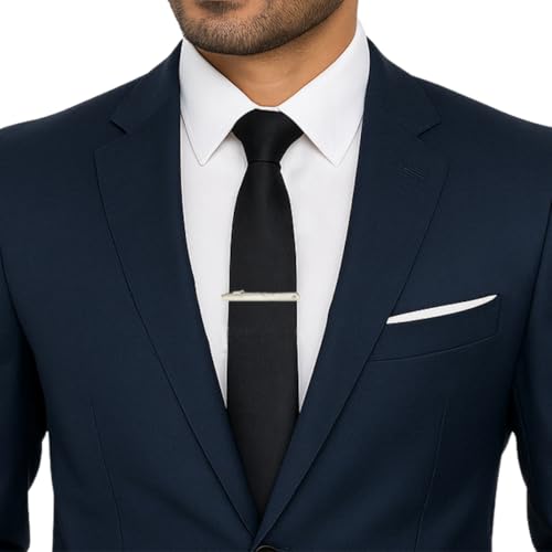 Image of TIE STUDIO Men's Metal tie pin | pack of 1 | Alloy Steel | Superior finishing | Packaging - Black box