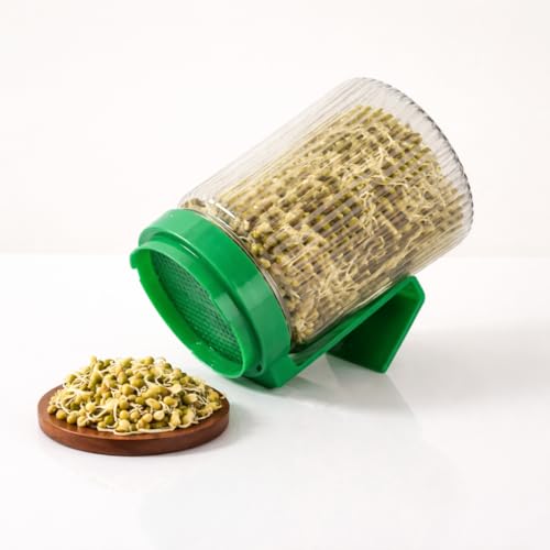 Image of Sprouts Maker Jar - 720ml Durable & Reusable Sprouter for All Seeds and Beans, BPA-Free with 300-Hole Mesh Lid for Airflow, Odor-Free, Easy Drainage, and Hygienic Sprouting (750ml)