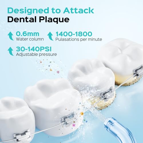 Image of Portable Water Flosser for Teeth C51 Arctic White & Blue