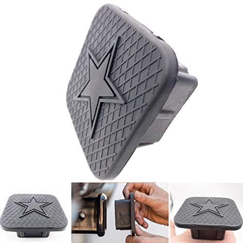 2Inch Star Logo Trailer Hitch Tube Cover Plug Cap,Rubber Receiver Tow Tube Hitch Plug (Star Hitch Plugs) #TOP24