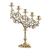  Holyart Candelabro Barroco en latón Fundido 5 Llamas