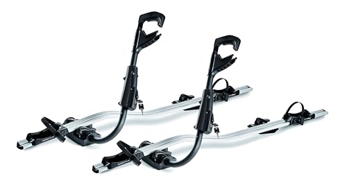 Lot de 2 porte-vélos Fast Rider en aluminium + barres de toit K1 Medium compatibles avec Opel Grandland (5 portes) à partir de 2017