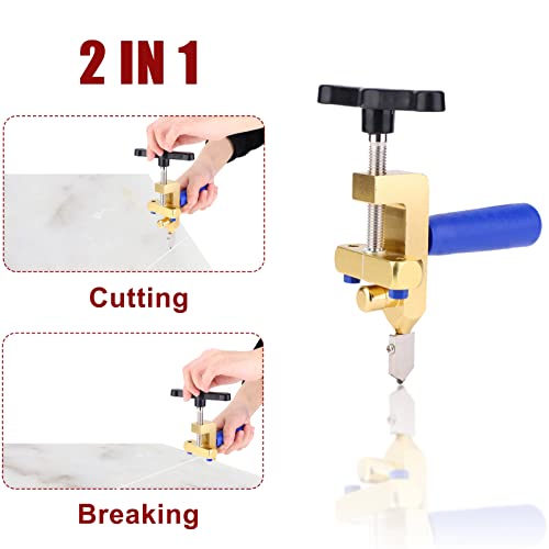 Miniatura 5 de Herramienta De Mano Cortadora De Azulejos De Una Pieza, Kit De Herramientas De Corte De Cerámica De Vidrio De 3 15 Mm De Espesor, Abridor De Azulejos Multifuncional Herramienta De Corte De
