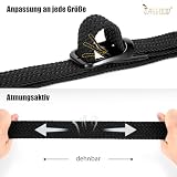 JasGood Elastyczny pasek męski, uniseks, pleciony pasek ze stretchu, elastyczny pasek, pasek pleciony, bez otworów, szerokość 3,3 cm, do swobodnych spodni, czarny, XL:130cm (Taillengröße 109cm-118cm)