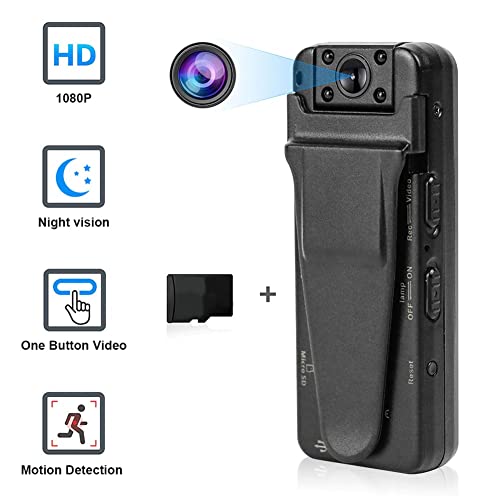 Image of smars HD WiFi 1080P Pocket Body Camera | Night Vision | Motion Detection 180 Degree Rotating Wearable Bodycam