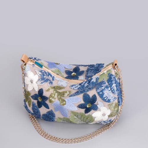 Women's Floral Embroidery Purse Sequin Beaded Shoulder Bag Summer Beach Party Purses Sparkly Evening Crossbody Bags2