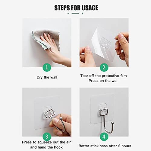 Ayssny Adhesive Hooks Utility Hooks 44Lb Max, Large Adhesive Hooks Heavy Duty, Waterproof Sticky Hooks Wall Hooks For Hanging Coat, Towel And Kitchen Bathroom Products #TOP5