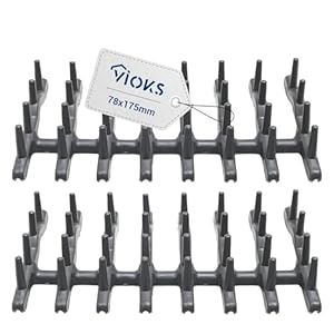 VIOKS 2x Oberkorbeinsatz Ersatz für AEG Electrоlux 138018410/9 1380184109 138018400/0 1380184000 Tellerhalter Spuelmaschine 175x80x30mm - Gummidornen für Geschirrkorb Spülmaschine Geschirrspüler