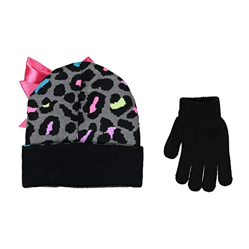 Nickelodeon Jojo Siwa Girls Hat And Glove Cold Weather Set (Black) #TOP1