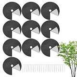 Baummulchring – Größenoptionen 42 x 42 cm und 60 x 60 cm, PE-Materialkonstruktion, sicheres Befestigungssystem mit Erdnägeln | Wurzelschutzbarriere für Rasen, Garten, Landschaft, Blumenbeet, Feuchtigk