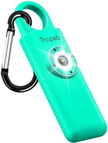 Thopeb Taschenalarm Extra Laut 130 dB Mit Heller-LED Für Selbstverteidigung Frauen, SOS-Stroboskoplicht, Alarm Für Frauen Unterwegs Mit Schlüsselanhänger – Für Damen, Senioren& Kin