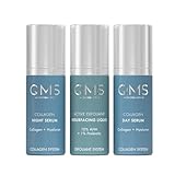 QMS Medicosmetics Day + Night 3-Step Core Routine – Includes Collagen Day Serum, Collagen Night Serum + 10% AHA Exfoliant Resurfacing Liquid – Diminishes Lines + Wrinkles + Reduces Signs of Aging