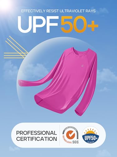 IUGA Hiking Shirts Women UPF 50+ SPF UV Protection Hiking Gear with Pockets Dry Fit Athletic Swim Shirt