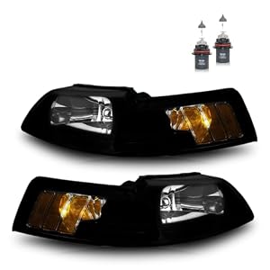 1999-2004 Ford Mustang Headlight Replacement Assembly with Bulbs