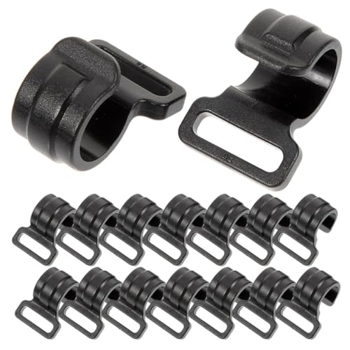 Garneck 20PCS Tent Pole Clips Black Plastic C Shape Multifunctional C Clamp Hooks for Tent and Canopy Pole at Camping