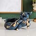 Sculpture Statue Ornement Nordic Buffle Bovins Rat Éléphant Cochon Statue Télécommande Boîte De Rangement Résine Animal Sculpture Décoration, Bleu
