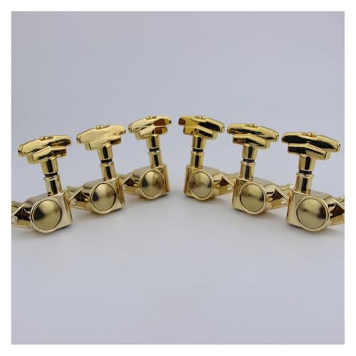 Gold Guitar Tuners 3R+3L Art Deco Rotomatic miniatura 3
