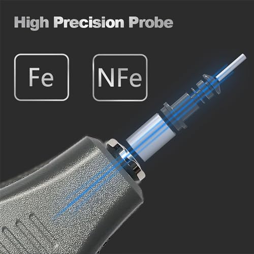 Medidor de espesores de recubrimiento digital, Fe/NFe profesional para pintura, rango de medición 0-1500 um, resolución 0.1 um miniatura 3
