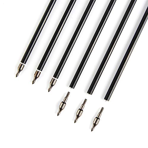 ANTSIR 30 Inches Spine 500 Fiberglass Arrow Diameter 8mm with Explosion-Proof for Recurve/Compound Bow Archery Hunting Shooting