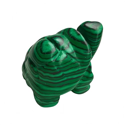 Sunshcat Synthetic Malachite Tortoise Hand Carved Animal Statues Collectible,1.5 Inshs Crystals and Healing Stones Sculpture