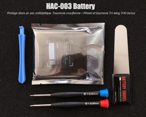 ElecGear 1x Batterie de Remplacement pour Nintendo Switch Console, HAC-003 Batterie Li-ION Interne Rechargeable pour Switch HAC-001, 3.7V 4310mAh 16.0Wh avec Kit d'outils de Réparation – vue 5