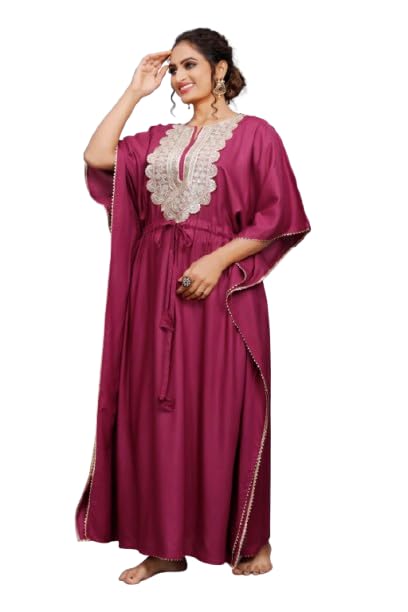 modi factory Jaipur Export Quality 100% Pure Rayon Block Print Women's Designer Kaftan Dress || Soft and (Non-Transparent Fabric)-picture-19