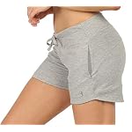 icyzone Damen Sweatshorts Kurze Hose Jogginghose Sport Laufen Shorts mit Taschen