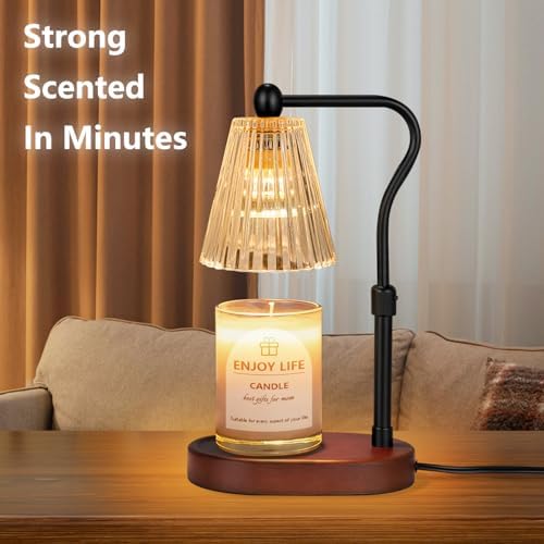 seenlast Candle Warmer Lamp with Timer Dimmer Adjustable Height,Vintage Home Decor for Scented Jar,Mother's Day gift — view 5