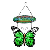 Qualité supérieure : la planche de bienvenue avec fleur artificielle est en fer forgé. Artisanat délicat et aspect élégant.