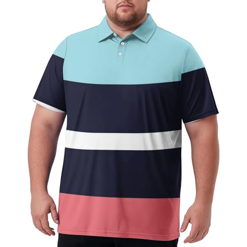 Ymosrh Work Polo Shirts Mens, Classic Button Golf Work Shirt Fashion Loose Fit Polos Mens Tops Summer Camisas Polos Manga Corta para Hombre (XXL, Green)