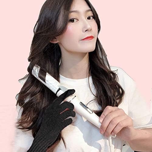 kuou 2 PCS Heat Resistant Gloves for Hair Styling, Heat Proof Gloves for Hair Curling Wand, Heat Protection Gloves Flat Iron Heat Blocking for Curling, Fit Unisex Hand Sizes