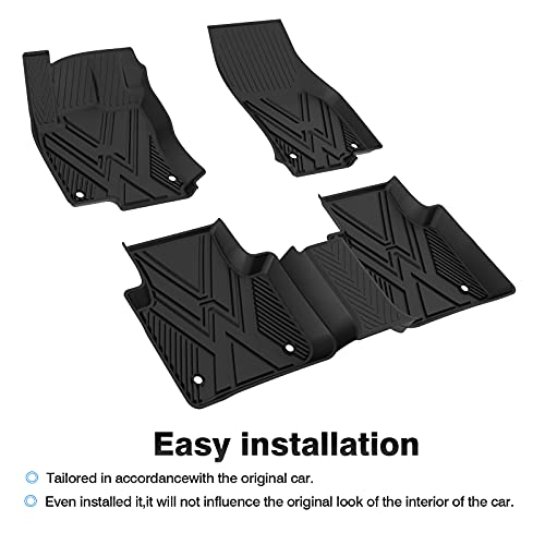 T Tgbros Car Floor Mats For Volkswagen Vw Tiguan 2018 2019 2020 2021 Custom Fit All-Weather Floor Mat Liners Front & Rear Row Full Set Liner Non-Slip Tpe Odourless #TOP6