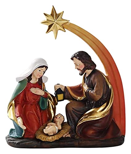 Nativité Sainte Famille RLKHXBS résine robuste pour crèche durable