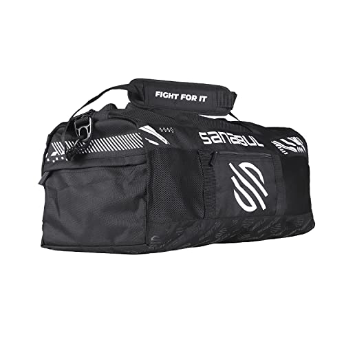 Sanabul Lab Series Mesh Duffel Gym Bag (Black/White, Oversize) #TOP3
