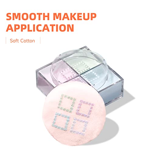 10 Pieces Pure Cotton Powder Puff, Makeup Puff For Powder Foundation, 3.15-Inch Normal Size With Strap, Blending For Loose Powder Mineral Powder Body Powder Wet Dry Makeup Tool #TOP3