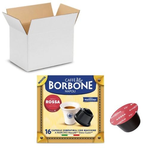 64 Capsule Caffè Borbone miscela ROSSA compatibili con Dolce Gusto