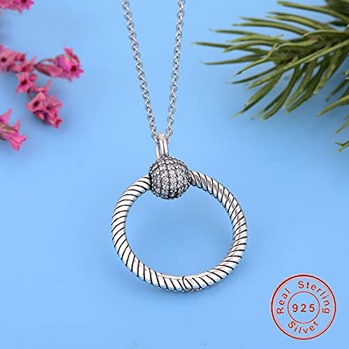 Collier chaîne avec pendentif petit pavé o pour femmes - 3