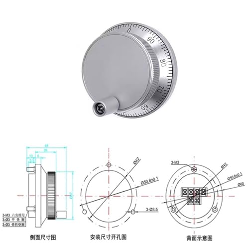Générateur manuel d'impulsion 60mm avec boîtier aluminium et 4 broches 5V