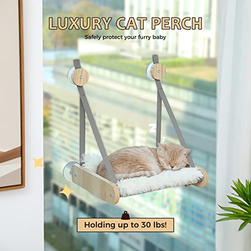 Pequlti Cat Tree Modern Cat Tower For Indoor Cats With Pequlti Cat Window Perch, Cat Window Hammock #TOP5